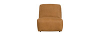 Vetti Leather Armless Recliner - Hand Tipped Camel
