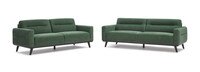 Portofino Serene Sofa and Loveseat Seating Set in Emerald Green
