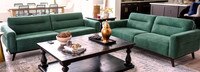 Portofino Serene Sofa and Loveseat Seating Set in Emerald Green