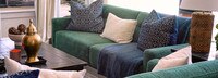 Portofino Serene Sofa and Loveseat Seating Set in Emerald Green