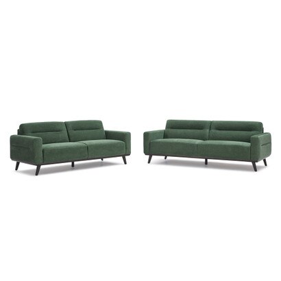 Portofino Serene Sofa and Loveseat Seating Set in Emerald Green