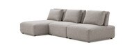 Portofino Calmo 3 Piece Chaise Seating Set in Dark Gray