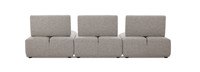 Portofino Calmo 3 Piece Chaise Seating Set in Dark Gray