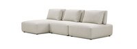 Portofino Calmo 3 Piece Chaise Seating Set in Light Gray