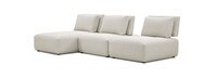 Portofino Calmo 3 Piece Chaise Seating Set in Light Gray