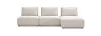 Portofino Calmo 3 Piece Chaise Seating Set in Light Gray