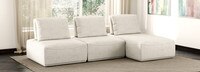 Portofino Calmo 3 Piece Chaise Seating Set in Light Gray