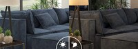 Portofino Entrada Modular Sofa With Ottoman - Blue