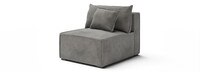 Portofino Entrada Modular Sofa With Ottoman - Gray