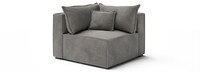 Portofino Entrada Modular Sofa With Ottoman - Gray