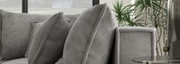 Portofino Entrada Modular Sofa With Ottoman - Gray