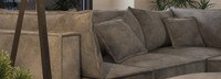 Portofino Entrada Modular Sofa With Ottoman - Gray
