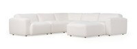 Calone™ Linen 6 Piece Track Arm Sectional - White