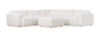 Calone™ Linen 6 Piece Track Arm Sectional - White