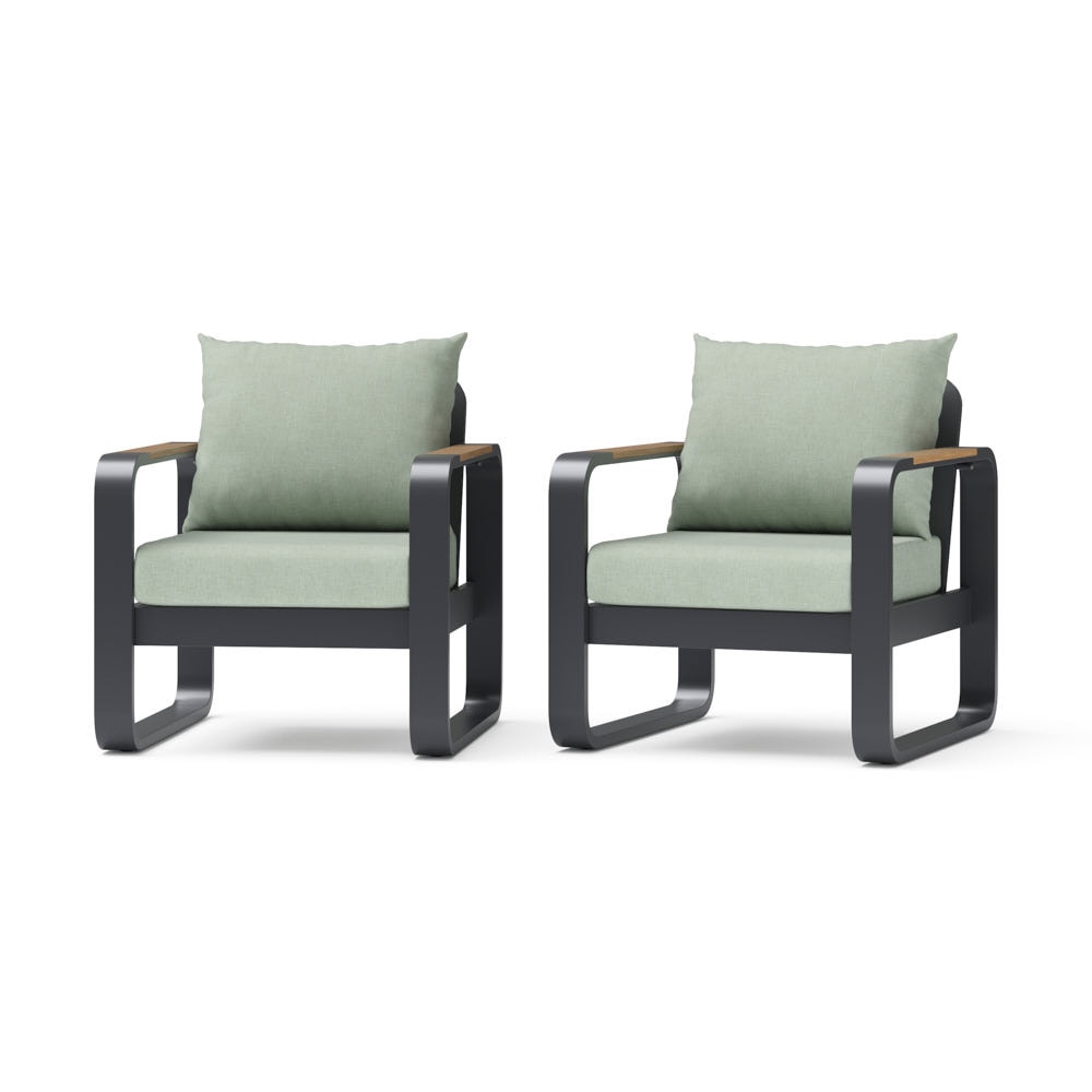 Andes 2 Piece Sunbrella® Outdoor Patio Club Chairs -  Canvas Oasis