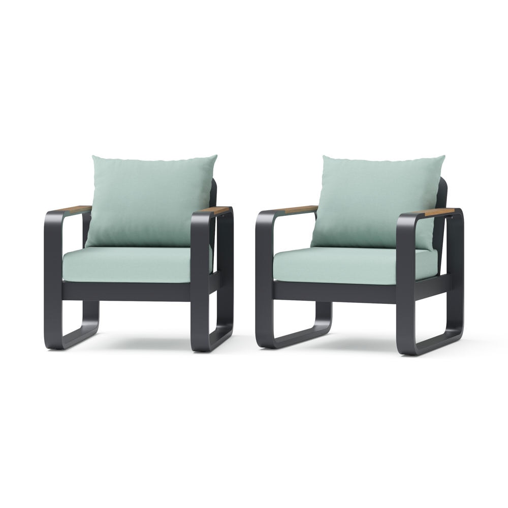 Andes 2 Piece Sunbrella® Outdoor Patio Club Chairs -  Canvas Spa