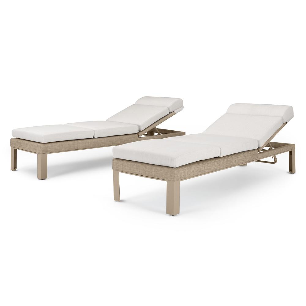 Portofino® Sling Sunbrella® Outdoor Chaise Lounges - Beige Fennel