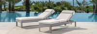 Portofino® Sling Sunbrella® Outdoor Chaise Lounges - Space Gray