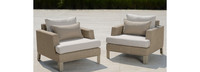 Portofino® Sling Set of 2 Sunbrella® Outdoor Club Chairs - Space Gray