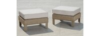 Portofino® Sling Set of 2 Sunbrella® Outdoor Club Ottomans - Space Gray