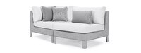Portofino® Sling Sunbrella® Outdoor Corner & Armless Chair - Gray