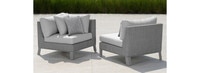 Portofino® Sling Sunbrella® Outdoor Corner & Armless Chair - Gray