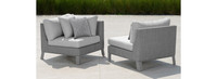 Portofino® Sling Sunbrella® Outdoor Corner & Armless Chair - Gray