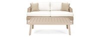 Portofino® Sling 71in Sunbrella® Outdoor Sofa & Coffee Table - Fennel