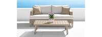 Portofino® Sling 71in Sunbrella® Outdoor Sofa & Coffee Table - Fennel