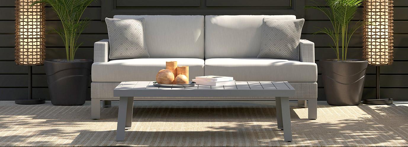 RST Brands Portofino Sling Outdoor Sofa & Coffee Table - Thumbnail 5