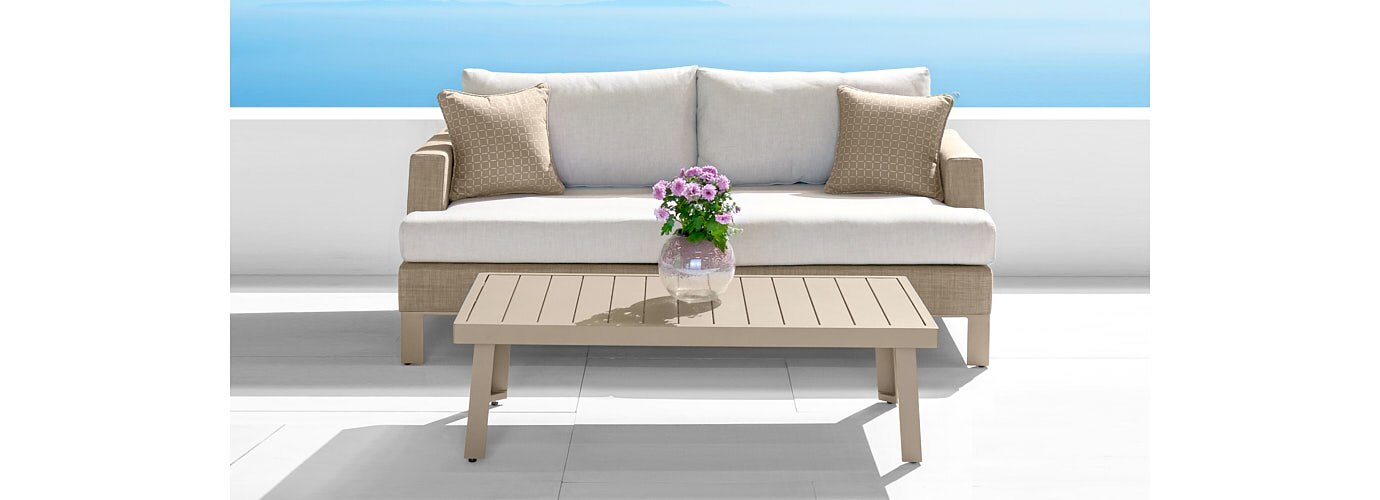 RST Brands Portofino Sling Outdoor Sofa & Coffee Table - Thumbnail 4