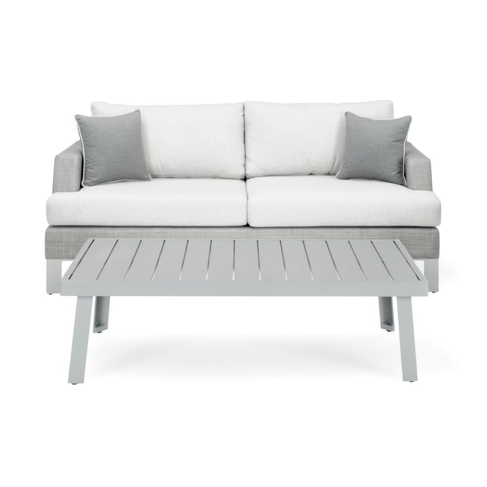 Portofino® Sling 71in Sunbrella® Outdoor Sofa & Coffee Table - Space Gray