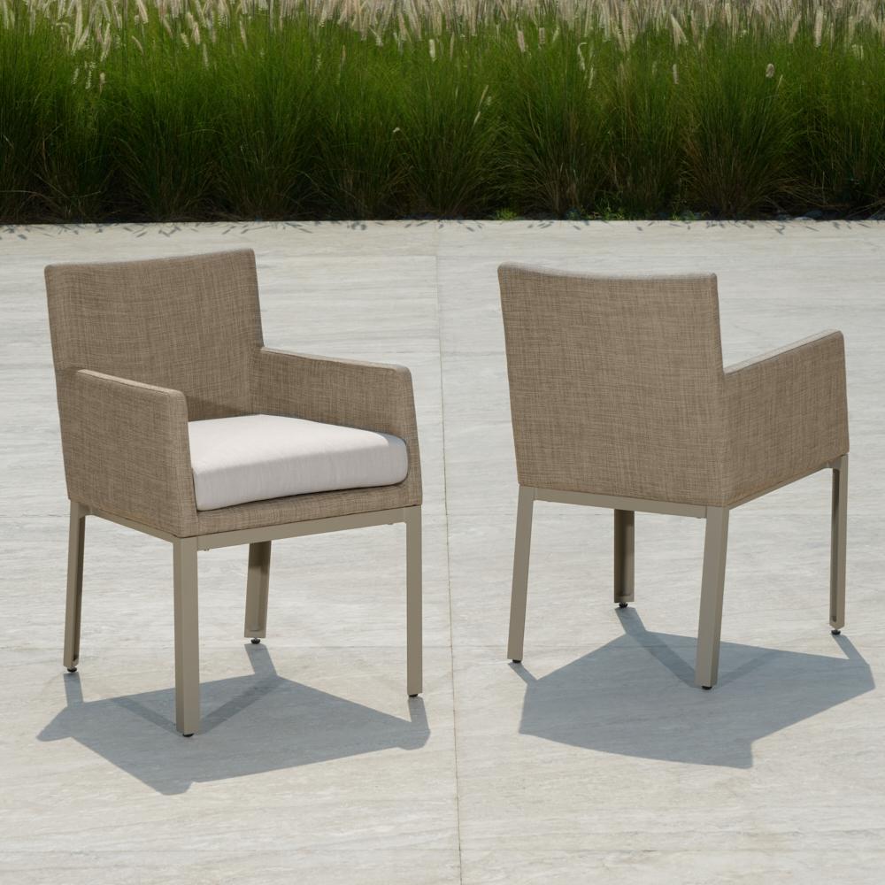 Portofino® Sling Set of 2 Sunbrella® Outdoor Dining Chairs - Fennel