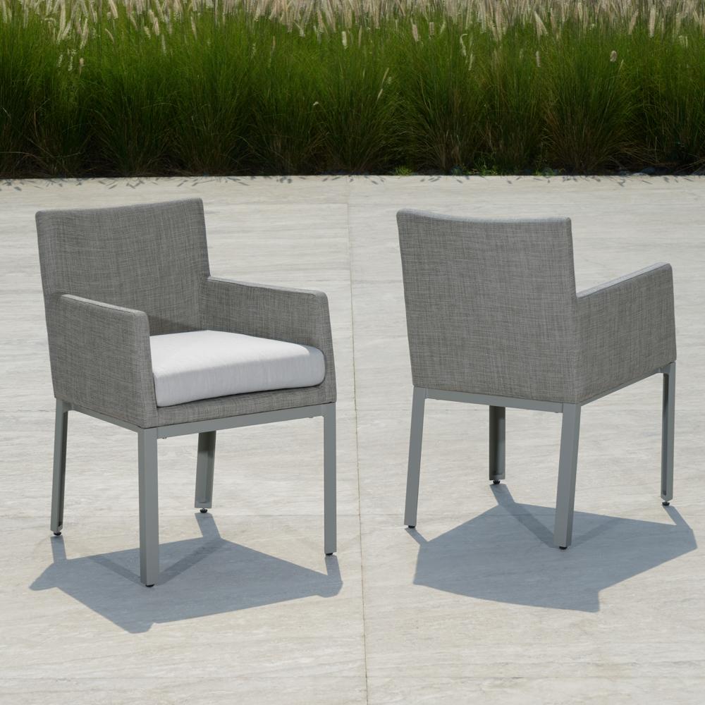 Portofino® Sling Set of 2 Sunbrella® Outdoor Dining Chairs - Space Gray