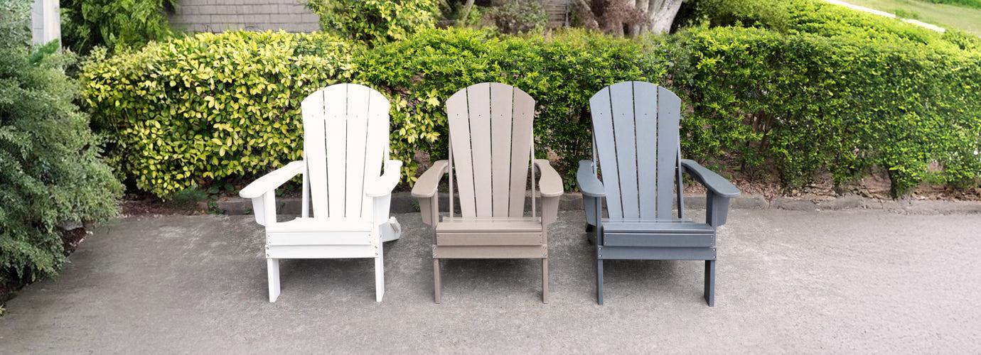 Kamas Outdoor Traditional Adirondack Chair - Tan