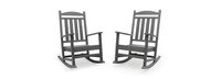 Kamas Set of 2 Outdoor Patio Rocking Chairs - Charcoal