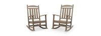 Kamas Set of 2 Outdoor Patio Rocking Chairs - Tan
