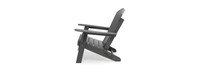 Kamas Set of 4 Outdoor Traditional Adirondack Chairs - Charcoal