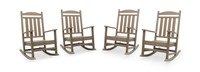 Kamas Set of 4 Outdoor Patio Rocking Chairs - Tan