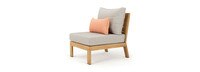 Capri™ Armless Chair - Cast Silver