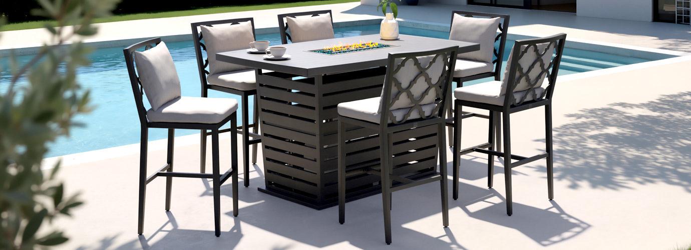 RST Brands Venetia Outdoor Fire Bar Set - Thumbnail 2