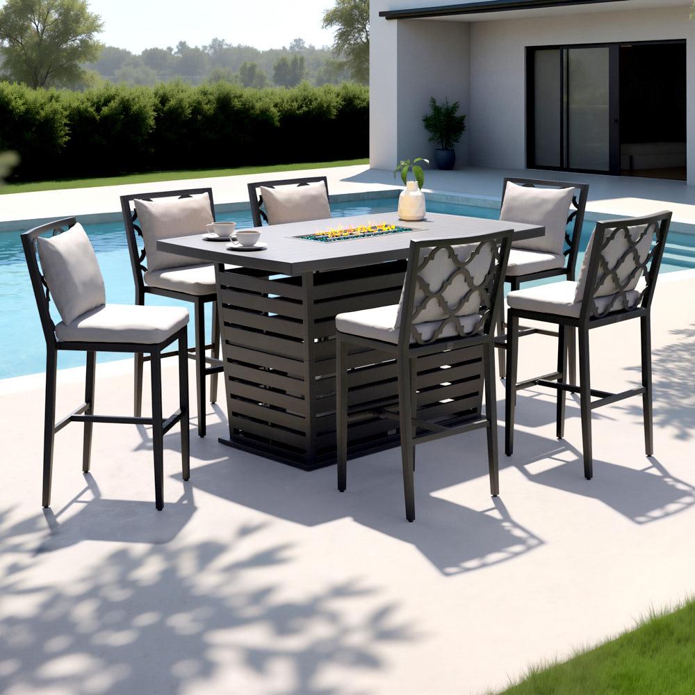 8+ Bar Fire Pit Table