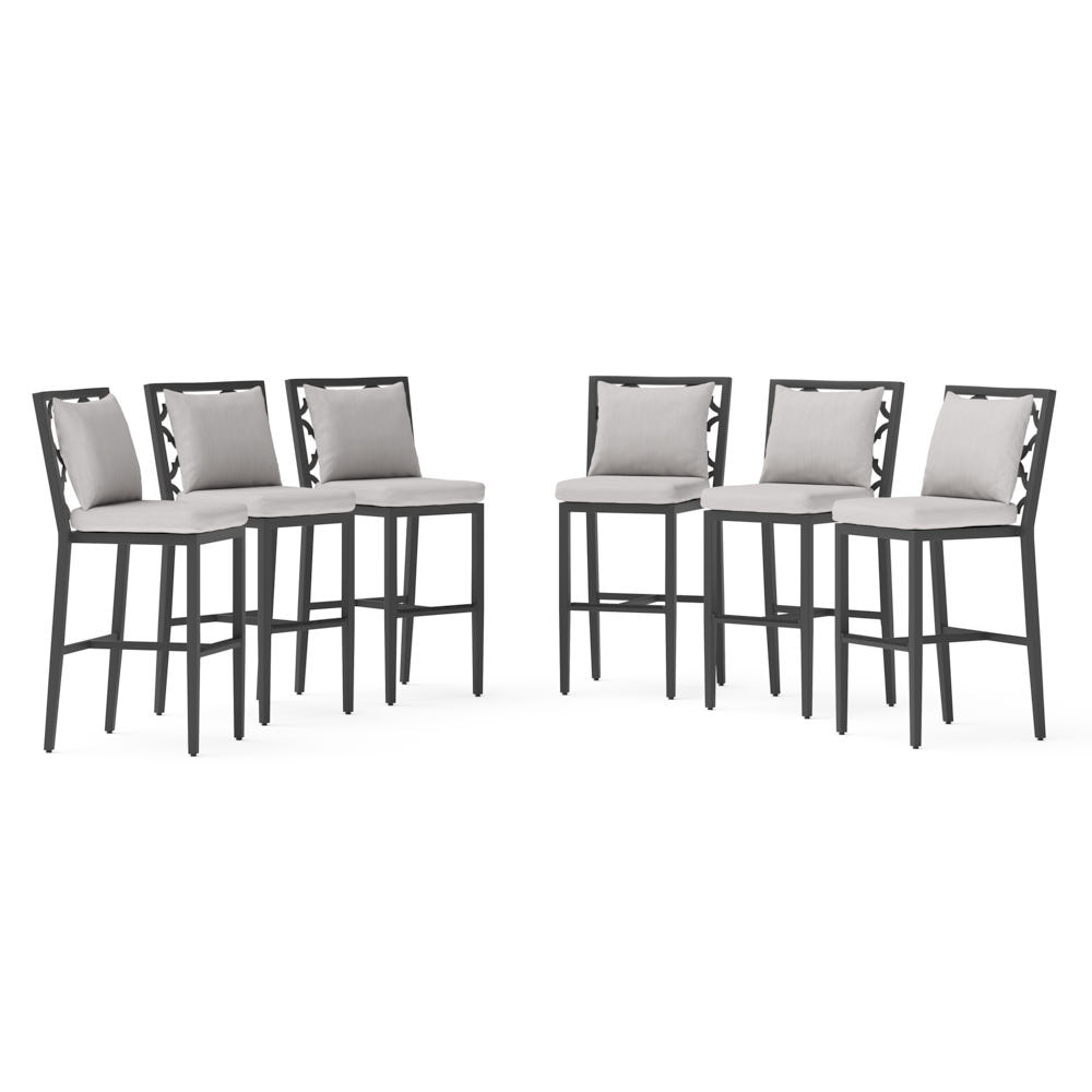 Venetia™ 6 Piece Sunbrella® Outdoor Barstools - Gray