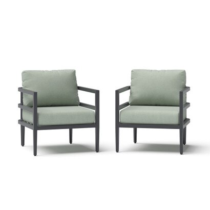 Morelia 2 Piece Sunbrella® Outdoor Patio Club Chairs - Canvas Oasis