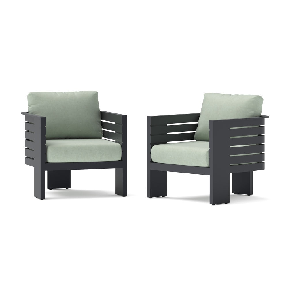 Pluma 2 Piece Sunbrella® Outdoor Patio Club Chairs - Canvas Oasis