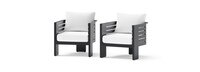 Pluma Sunbrella® Outdoor Patio Club Chairs - Canvas White