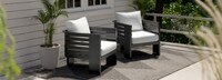 Pluma Sunbrella® Outdoor Patio Club Chairs - Canvas White