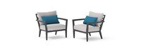 Venetia™ 2 Piece Sunbrella® Outdoor Club Chairs - Gray