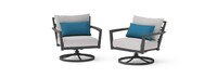 Venetia™ 2 Piece Sunbrella® Outdoor Motion Club Chairs - Gray