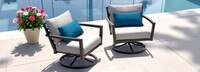 Venetia™ 2 Piece Sunbrella® Outdoor Motion Club Chairs - Gray